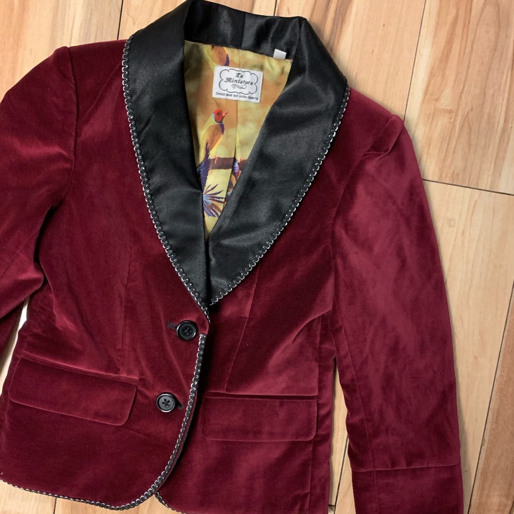 La Miniatura Red Velvet Blazer 6y